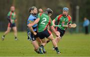 31 January 2013; Michael Brennan, University College Dublin, in action against Alan Dempsey, Limerick IT. Irish Daily Mail Fitzgibbon Cup, Group C, Round 1, University College Dublin v Limerick IT, Belfield, University College Dublin, Dublin. Picture credit: Barry Cregg / SPORTSFILE