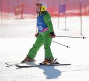 2 February 2013; Team Ireland’s Rosalind Connolly, from Portadown, Co. Armagh, competes in the novice grade Super G. 2013 Special Olympics World Winter Games, Alpine skiing, Yongpyong Resort, PyeongChang, South Korea. Picture credit: Ray McManus / SPORTSFILE