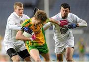2 February 2013; Ross Wherity, Donegal, in action against Peter Kelly, left, and Padraig O'Neill, Kildare. Allianz Football League, Division 1, Kildare v Donegal, Croke Park, Dublin. Picture credit: Pat Murphy / SPORTSFILE