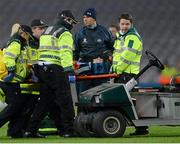 2 February 2013; Paul Mannion, Dublin, is carried from the field. Allianz Football League, Division 1, Dublin v Cork, Croke Park, Dublin. Photo by Sportsfile