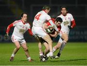 2 February 2013; Kevin McKernan, Down, in action against Kevin Gallagher, Stephen O'Neill and Joe McMahon, Tyrone. Allianz Football League, Division 1, Down v Tyrone, Pairc Esler, Newry, Co. Down. Picture credit: Oliver McVeigh / SPORTSFILE