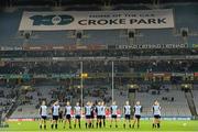 2 February 2013; The Dublin team stand for the National Anthem before the game. Allianz Football League, Division 1, Dublin v Cork, Croke Park, Dublin. Picture credit: Pat Murphy / SPORTSFILE
