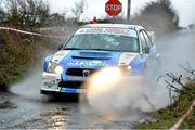 3 February 2013; Darren Gass and Enda Sherry, in their Subaru Impreza WRC S10, in action during the SS1 Belleville. Safety Direct Galway International Rally, Monivea, Co. Galway. Picture credit: Barry Cregg / SPORTSFILE