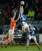 2 February 2013; Brendan Quigley, Laois, in action against James Lavery, Armagh. Allianz Football League, Division 2, Laois v Armagh, O'Moore Park, Portlaoise, Co. Laois. Picture credit: Matt Browne / SPORTSFILE