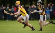 3 February 2013; Michael O'Regan, Wexford, in action against Padraig Keating, Kilkenny. Bórd na Móna Walsh Cup, Semi-Final, Wexford v Kilkenny, Blackwater, Co. Wexford. Picture credit: Matt Browne / SPORTSFILE