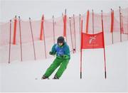 3 February 2013; Team Ireland’s Ryan Hill, from Richhill, Co. Armagh, competes in the intermediate giant slalom. Ryan ultimately won a silver medal for his efforts. 2013 Special Olympics World Winter Games, Alpine skiing, Yongpyong Resort, PyeongChang, South Korea. Picture credit: Ray McManus / SPORTSFILE