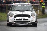 3 February 2013; Eugene Donnelly and Mark Kane in a Mini WRC in action on SS 2 Greenville. Safety Direct Galway International Rally. Ballinasloe Co.Galway. Picture credit: Philip Fitzpatrick / SPORTSFILE