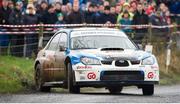 3 February 2013; Gary Jennings and Niall Doherty, in their Subaru Impreza WRC S12 B, in action during SS 2 Greenville. Safety Direct Galway International Rally. Ballinasloe Co.Galway. Picture credit: Philip Fitzpatrick / SPORTSFILE