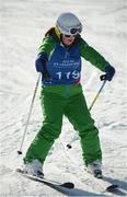 4 February 2013; Team Ireland’s Katherine Daly, from, Dalkey, Co. Dublin, on the practice slopes in advance of the finals of novice slalom which conclude the Games on Tuesday. 2013 Special Olympics World Winter Games, Alpine skiing, Yongpyong Resort, PyeongChang, South Korea. Picture credit: Ray McManus / SPORTSFILE