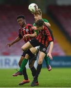 30 October 2017; Alex Minihane of Cork City in action against Franky Haba and Denis Smith of Bohemians during the SSE Airtricity National Under 17 League Final match between Cork City and Bohemians at Turner's Cross in Cork. Photo by Eóin Noonan/Sportsfile