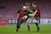 30 October 2017; Alex Minihane of Cork City in action against Franky Haba and Denis Smith of Bohemians during the SSE Airtricity National Under 17 League Final match between Cork City and Bohemians at Turner's Cross in Cork. Photo by Eóin Noonan/Sportsfile