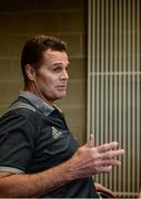 30 October 2017; Munster director of rugby Rassie Erasmus during a press conference at the University of Limerick in Limerick. Photo by Diarmuid Greene/Sportsfile