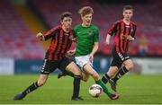 30 October 2017; Alex Minihane of Cork City in action against Denis Smith of Bohemians during the SSE Airtricity National Under 17 League Final match between Cork City and Bohemians at Turner's Cross in Cork. Photo by Eóin Noonan/Sportsfile