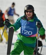 4 February 2013; Team Ireland’s Ryan Hill, from Richhill, Co. Armagh, in jovial mood on the practice slopes in advance of the finals of novice slalom which conclude the Games on Tuesday. 2013 Special Olympics World Winter Games, Alpine skiing, Yongpyong Resort, PyeongChang, South Korea. Picture credit: Ray McManus / SPORTSFILE
