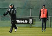 5 February 2013; Republic of Ireland's Shane Long and manager Giovanni Trapattoni during squad training ahead of their international friendly against Poland on Wednesday. Republic of Ireland Squad Training, Gannon Park, Malahide, Co. Dublin. Picture credit: David Maher / SPORTSFILE