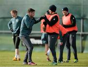 5 February 2013; Republic of Ireland's Robbie Brady and Shane Long in action during squad training ahead of their international friendly against Poland on Wednesday. Republic of Ireland Squad Training, Gannon Park, Malahide, Co. Dublin. Picture credit: David Maher / SPORTSFILE