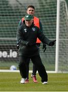 5 February 2013; Republic of Ireland's Robbie Brady and manager Giovanni Trapatton during squad training ahead of their international friendly against Poland on Wednesday. Republic of Ireland Squad Training, Gannon Park, Malahide, Co. Dublin. Picture credit: David Maher / SPORTSFILE
