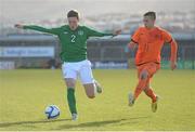 6 February 2013; Matt Doherty, Republic of Ireland, in action against Stanley Elbers, Netherlands. U21 International Friendly, Republic of Ireland v Netherlands, Tallaght Stadium, Tallaght, Dublin. Picture credit: Stephen McCarthy / SPORTSFILE