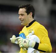 6 February 2013; David Forde, Republic of Ireland, celebrates at the end of the game. International Friendly, Republic of Ireland v Poland, Aviva Stadium, Lansdowne Road, Dublin. Picture credit: David Maher / SPORTSFILE