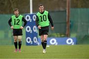 8 February 2013; Ireland's Jonathan Sexton during squad training ahead of their RBS Six Nations Rugby Championship match against England on Sunday. Ireland Rugby Squad Training, Carton House, Maynooth, Co. Kildare. Picture credit: Matt Browne / SPORTSFILE