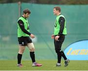 8 February 2013; Ireland's Brian O'Driscoll, right, and Gordon D'Arcy during squad training ahead of their RBS Six Nations Rugby Championship match against England on Sunday. Ireland Rugby Squad Training, Carton House, Maynooth, Co. Kildare. Picture credit: Matt Browne / SPORTSFILE