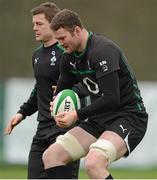 8 February 2013; Ireland's Donnacha Ryan in action during squad training ahead of their RBS Six Nations Rugby Championship match against England on Sunday. Ireland Rugby Squad Training, Carton House, Maynooth, Co. Kildare. Picture credit: Matt Browne / SPORTSFILE