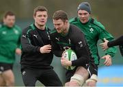 8 February 2013; Ireland's Donnacha Ryan and Brian O'Driscoll, left, in action during squad training ahead of their RBS Six Nations Rugby Championship match against England on Sunday. Ireland Rugby Squad Training, Carton House, Maynooth, Co. Kildare. Picture credit: Matt Browne / SPORTSFILE