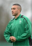 8 February 2013; Ireland's Simon Zebo during squad training ahead of their RBS Six Nations Rugby Championship match against England on Sunday. Ireland Rugby Squad Training, Carton House, Maynooth, Co. Kildare. Picture credit: Matt Browne / SPORTSFILE