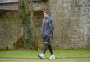 8 February 2013; Ireland's Ronan O'Gara on his way to squad training ahead of their RBS Six Nations Rugby Championship match against England on Sunday. Ireland Rugby Squad Training, Carton House, Maynooth, Co. Kildare. Picture credit: Matt Browne / SPORTSFILE