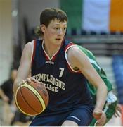 25 January 2013; Cian Mckeon, Templeogue College. All-Ireland Schools Cup U19A Boys Final, St Malachy’s Belfast, Antrim v Templeogue College/St Josephs “Bish”, National Basketball Arena, Tallaght, Dublin. Picture credit: Barry Cregg / SPORTSFILE
