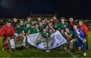 30 October 2017; Cork City players celebrate with the cup after the SSE Airtricity National Under 17 League Final match between Cork City and Bohemians at Turner's Cross in Cork. Photo by Eóin Noonan/Sportsfile