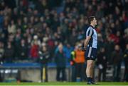 2 February 2013; Rory O'Carroll, Dublin, stands for the National Anthem before the start of the game. Allianz Football League, Division 1, Dublin v Cork, Croke Park, Dublin. Photo by Sportsfile