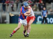 9 February 2013; Richard Murray, St Thomas, in action against Neil McGarry, Loughgiel Shamrocks. AIB GAA Hurling All-Ireland Senior Club Championship Semi-Final, St Thomas, Galway v Loughgiel Shamrocks, Antrim, Parnell Park, Donnycarney, Dublin. Picture credit: Dáire Brennan / SPORTSFILE