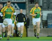 9 February 2013; Eamonn Fitzmaurice, right, Finuge, and Kerry senior manager before the start of the game against Cookstown Fr. Rocks. AIB GAA Football All-Ireland Intermediate Club Championship Final, Cookstown Fr. Rocks v Finuge, Croke Park, Dublin. Picture credit: David Maher / SPORTSFILE