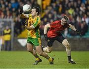 9 February 2013; Michael Murphy, Donegal, in action against Brendan McArdle, Down. Allianz Football League, Division 1, Donegal v Down, Páirc MacCumhaill, Ballybofey, Donegal. Picture credit: Oliver McVeigh / SPORTSFILE