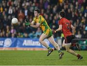 9 February 2013; Patrick McBrearty, Donegal, in action against Damian Turley, Down. Allianz Football League, Division 1, Donegal v Down, Páirc MacCumhaill, Ballybofey, Donegal. Picture credit: Oliver McVeigh / SPORTSFILE