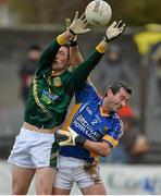 10 February 2013; Michael Newman, Meath, in action against Ciaran Hyland, Wicklow. Allianz Football League, Division 3, Wicklow v Meath, County Grounds, Aughrim, Co. Wicklow. Picture credit: Barry Cregg / SPORTSFILE