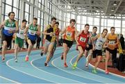 10 February 2013; A general view of the start of the Senior Mens 1500m event. Woodie’s DIY AAI Junior & Under 23 Indoor Championships 2013, Athlone Institute of Technology Arena, Athlone, Co. Westmeath. Picture credit: Tomas Greally / SPORTSFILE