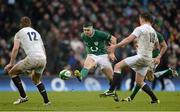 10 February 2013; Brian O'Driscoll, Ireland, in action against Owen Farrell, right, and Billy Twelvetrees, England. RBS Six Nations Rugby Championship, Ireland v England, Aviva Stadium, Lansdowne Road, Dublin. Picture credit: David Maher / SPORTSFILE