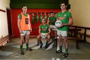 11 February 2013; Pictured at the AIB GAA Football Senior Club Championship Semi-Final press conference are St Brigid's, Roscommon, players, from left to right, Niall Grehan, Cormac Sheehy, Ian Kilbride and Garvan Dolan. St Brigid's will take on Crossmaglen Rangers in the AIB GAA Football Senior Championship Semi Final on Saturday 16th February in Cusack Park, Mullingar, Co. Westmeath. AIB GAA Club Championships Senior Football Semi-Final Press Conference, St Brigid's GAA Club, Roscommon. Picture credit: David Maher / SPORTSFILE