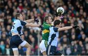 10 February 2013; Patrick Curtin, Kerry, in action against Darren Daly, left, and Rory O'Carroll, Dublin. Allianz Football League, Division 1, Kerry v Dublin, Fitzgerald Stadium, Killarney, Co. Kerry. Picture credit: Diarmuid Greene / SPORTSFILE