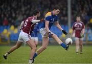 10 February 2013; John Keegan, Longford, in action against Paul Sharry, Westmeath. Allianz Football League, Division 2, Longford v Westmeath, Pearse Park, Longford. Picture credit: Oliver McVeigh / SPORTSFILE