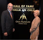 11 February 2013; The GAA Museum at Croke Park today announced the opening of a new Hall of Fame as part of its on-going refurbishment. Two former greats, Offaly footballer Tony McTague and Limerick hurler Eamon Cregan, were both inducted into the Hall of Fame. All 30 players from the Teams of the Millennium were also honoured through their inclusion in the exhibit. Former Cork hurler Ray Cummins, a member of the hurling Team of the Millennium, and his wife Bernadette at the opening. The GAA Museum, Croke Park, Dublin. Picture credit: Stephen McCarthy / SPORTSFILE