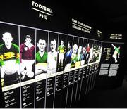 11 February 2013; The GAA Museum at Croke Park today announced the opening of a new Hall of Fame as part of its on-going refurbishment. Two former greats, Offaly footballer Tony McTague and Limerick hurler Eamon Cregan, were both inducted into the Hall of Fame. All 30 players from the Teams of the Millennium were also honoured through their inclusion in the exhibit. A general view of the GAA Museum Hall of Fame. The GAA Museum, Croke Park, Dublin. Picture credit: Stephen McCarthy / SPORTSFILE