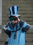 10 February 2013; A Dublin supporter takes a photo during the game. Allianz Football League, Division 1, Kerry v Dublin, Fitzgerald Stadium, Killarney, Co. Kerry. Picture credit: Diarmuid Greene / SPORTSFILE