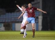11 February 2013; Alan Byrne, Drogheda United, in action against Kevin Braniff, Portadown. Setanta Sports Cup, Preliminary Round, First Leg, Drogheda United v Portadown, Hunky Dory Park, Drogheda, Co. Louth. Photo by Sportsfile