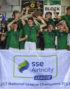 30 October 2017; Cork city captain Cian Murphy lifting the cup after the SSE Airtricity National Under 17 League Final match between Cork City and Bohemians at Turner's Cross in Cork. Photo by Eóin Noonan/Sportsfile