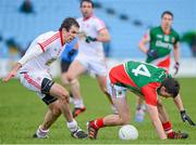 10 February 2013; Jason Doherty, Mayo, in action against Justin McMahon, Tyrone. Allianz Football League, Division 1, Mayo v Tyrone, Elverys MacHale Park, Castlebar, Co. Mayo. Picture credit: Brian Lawless / SPORTSFILE