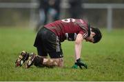 13 February 2013; Niall McParland, St Mary's, Belfast, after the final whistle. Irish Daily Mail Sigerson Cup Quarter-Final, UCC v St Mary's, Belfast, Ballykelly GAA club, Monasterevin, Co. Kildare. Picture credit: Matt Browne / SPORTSFILE