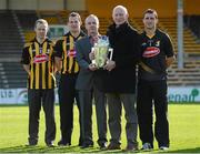 14 February 2013; In attendance at the Kilkenny GAA/Glanbia 2013 launch is Kilkenny manager Brian Cody, second from right, with Brian Phelan, centre, Glanbia Executive Director, Group Development and Global Cheese, and Kilkenny players, from left, Tommy Walsh, Jackie Tyrrell and David Herity. Nowlan Park , Kilkenny. Picture credit: Matt Browne / SPORTSFILE